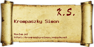 Krompaszky Simon névjegykártya